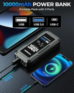 TOPDON 1500A Portable Car Battery Jump Starter for Gas & Diesel Engines (JS1500)