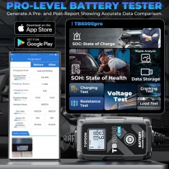 TOPDON TB6000 Pro Smart Car Battery Charger and Tester (TD52130091)