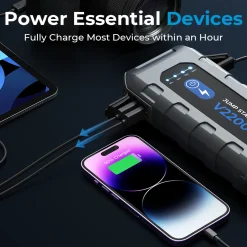 TOPDON V2200 Peak Amp Jump Starter, Power Bank & Flashlight Combo (TD52130134)