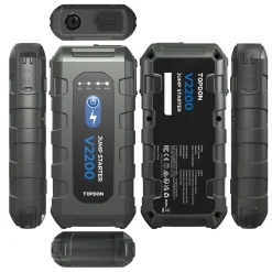 TOPDON V2200 Peak Amp Jump Starter, Power Bank & Flashlight Combo (TD52130134)