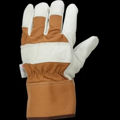 Tough Duck Men's Cow Grain Fitters Gloves – Palm Lined for Flexibility (GI8606)