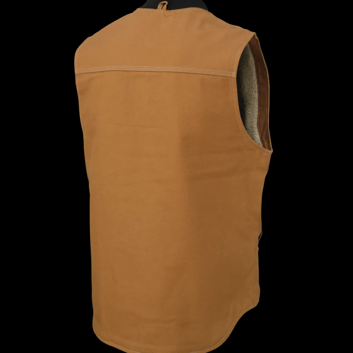 Tough Duck Men's Durable 100% Cotton 12 oz Sherpa Lined Vest (WV061, WV062)