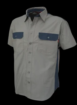 Tough Duck Men's Short Sleeve Stretch Ripstop Color Block Shirt (WS181, WS182, WS183, WS184)