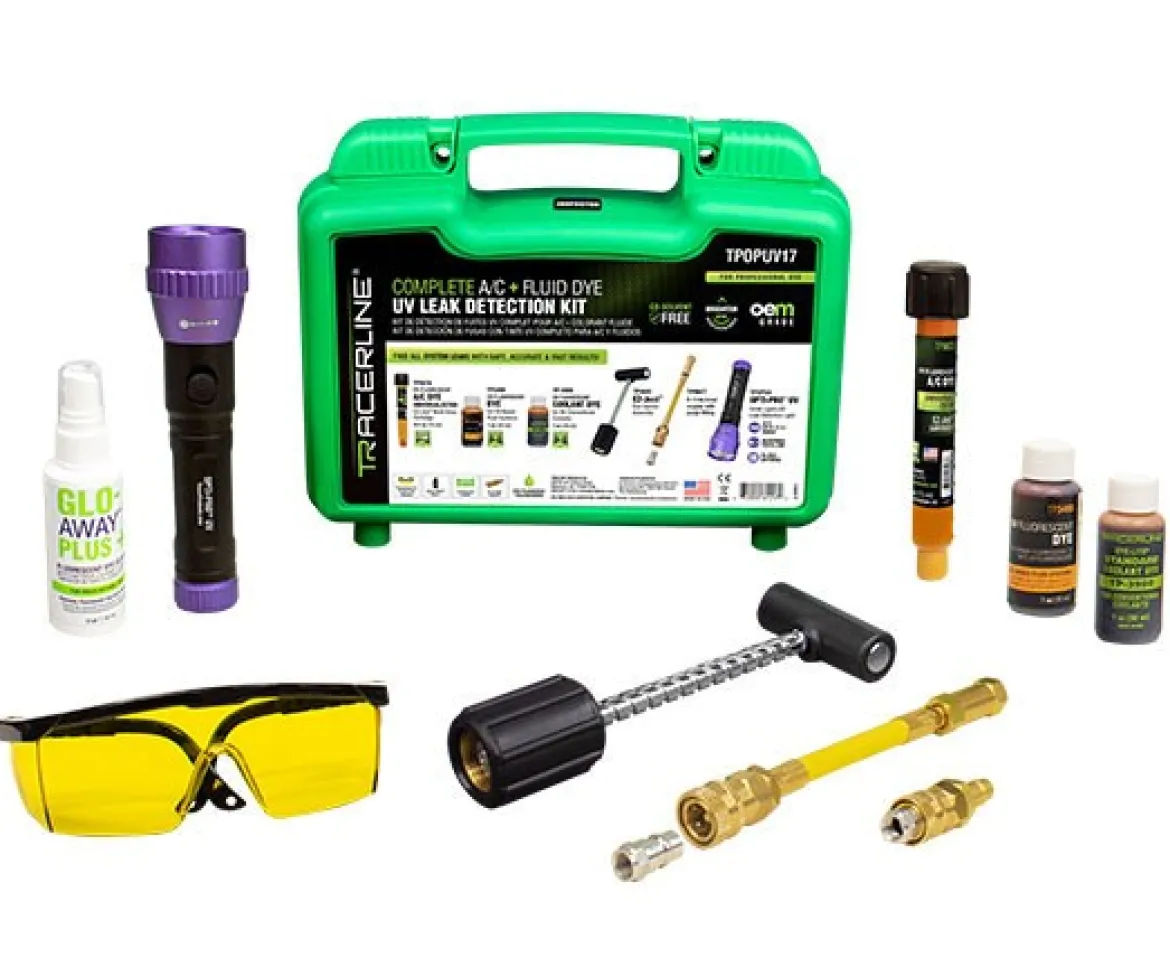 Tracerline Complete A/C & Fluid Dye UV Leak Detection Kit (TPOPUV17)