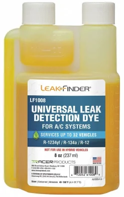 Tracerline 8oz Twin-Neck Bottle LeakFinder Universal A/C Dye (LF1008)