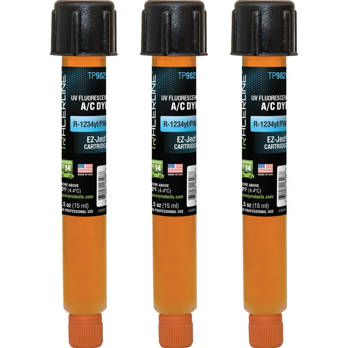 Tracerline 3pc 0.5oz EZ-Ject R-1234yf/PAG Cartridges (TP9825-P3)
