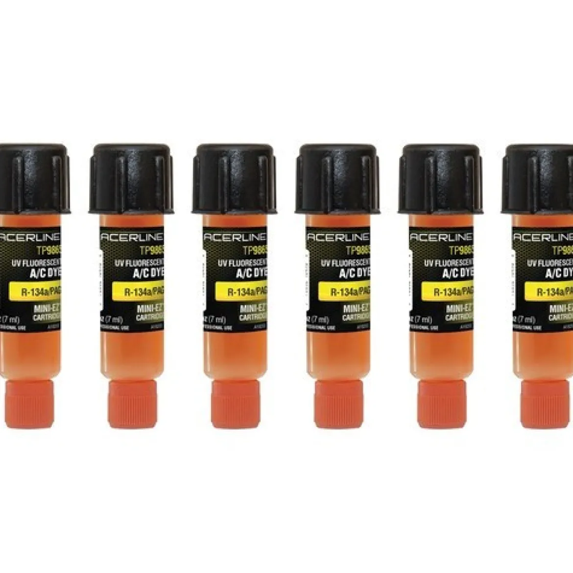 Tracerline 6pc R-134a/PAG Mini-EZ A/C Dye Cartridges (TP9865-P6)