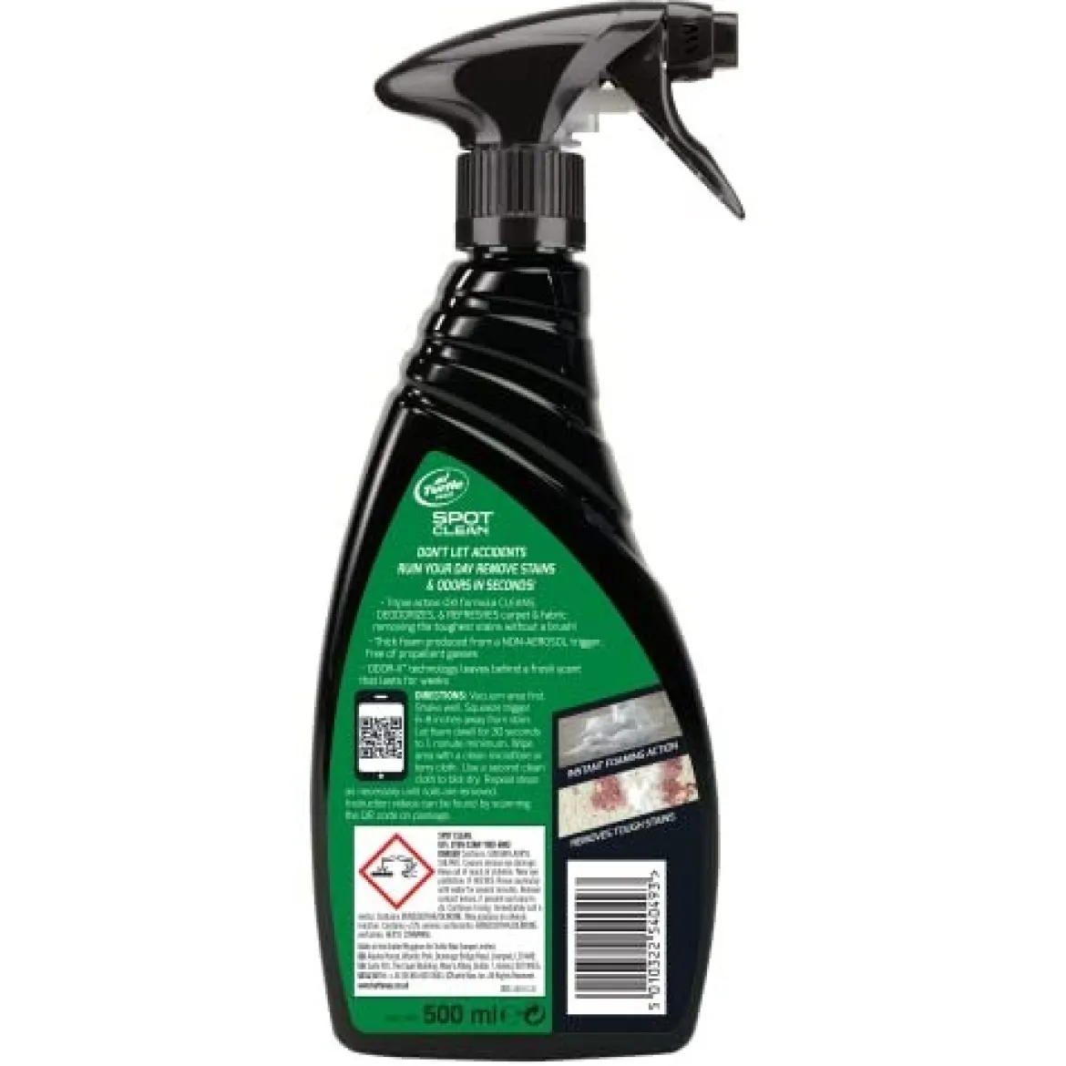 Turtle Wax Spot Clean Stain & Odor Remover, Foaming Spray Cleaner, 16 Oz (53839)