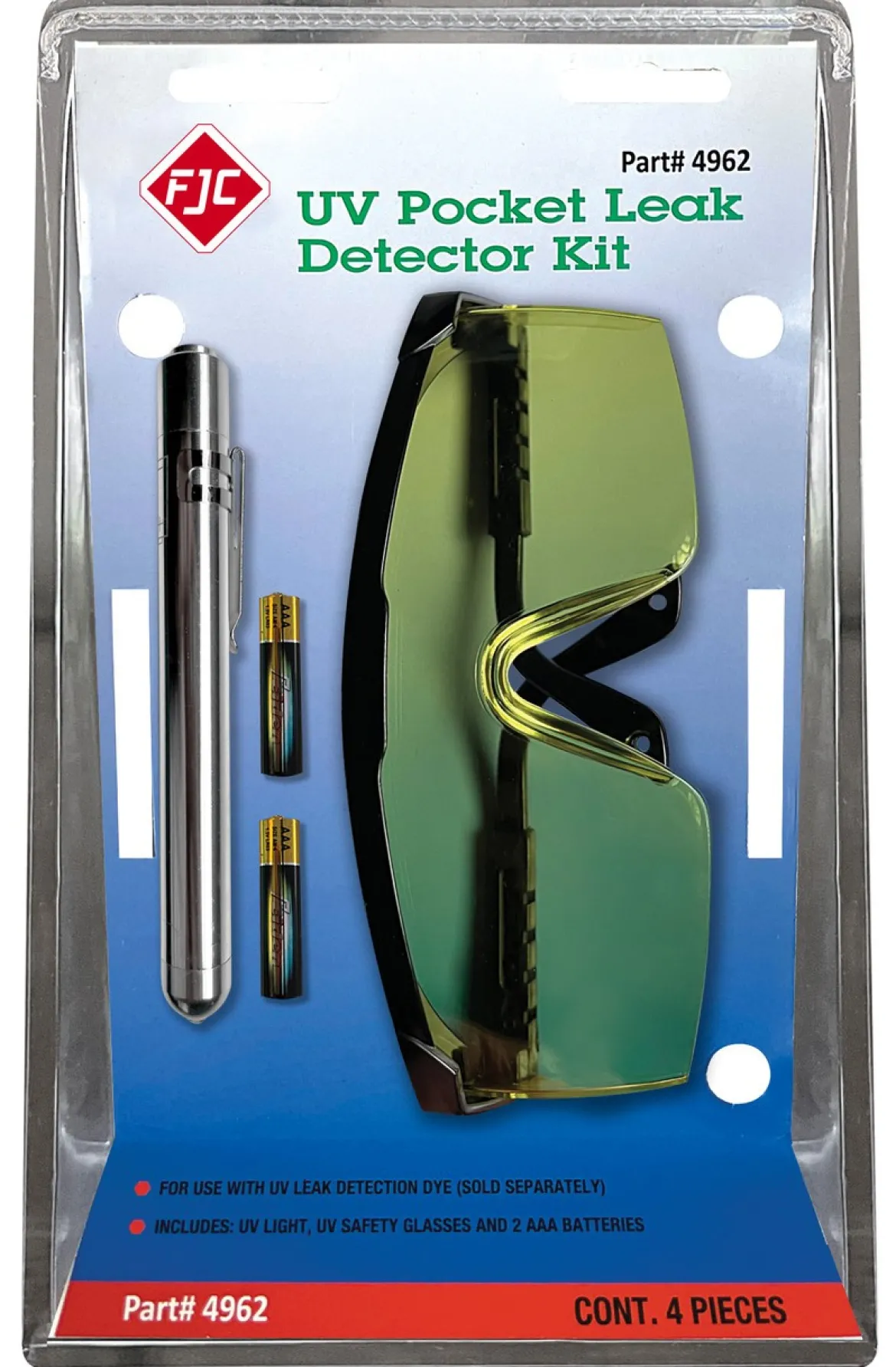UV Pen Light Kit for Leak Detection with Glasses and Batteries (4962)
