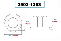 Vertex M10 X 1.50 FLANGED NUT (3903-1263)