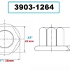 Vertex VERTEX M12 X 1.75 FLANGED NUT (3903-1264)