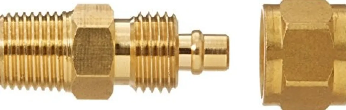 VIAIR 1/8" Male NPT to 1/4" Compression Air Line Adapter Brass Gold (92951)