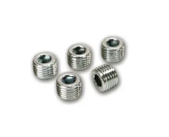 VIAIR 1/4" NPT Male Plug Fittings 5-Piece Set Nickel Steel Durable (90003)