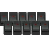 VIAIR 35A 12V No-Logo Red LED Rocker Switch Bulk Pack 10 Units (90123-BP)