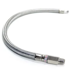 VIAIR 21-Inch Stainless Steel Braided Leader Hose with Check Valve (92793)
