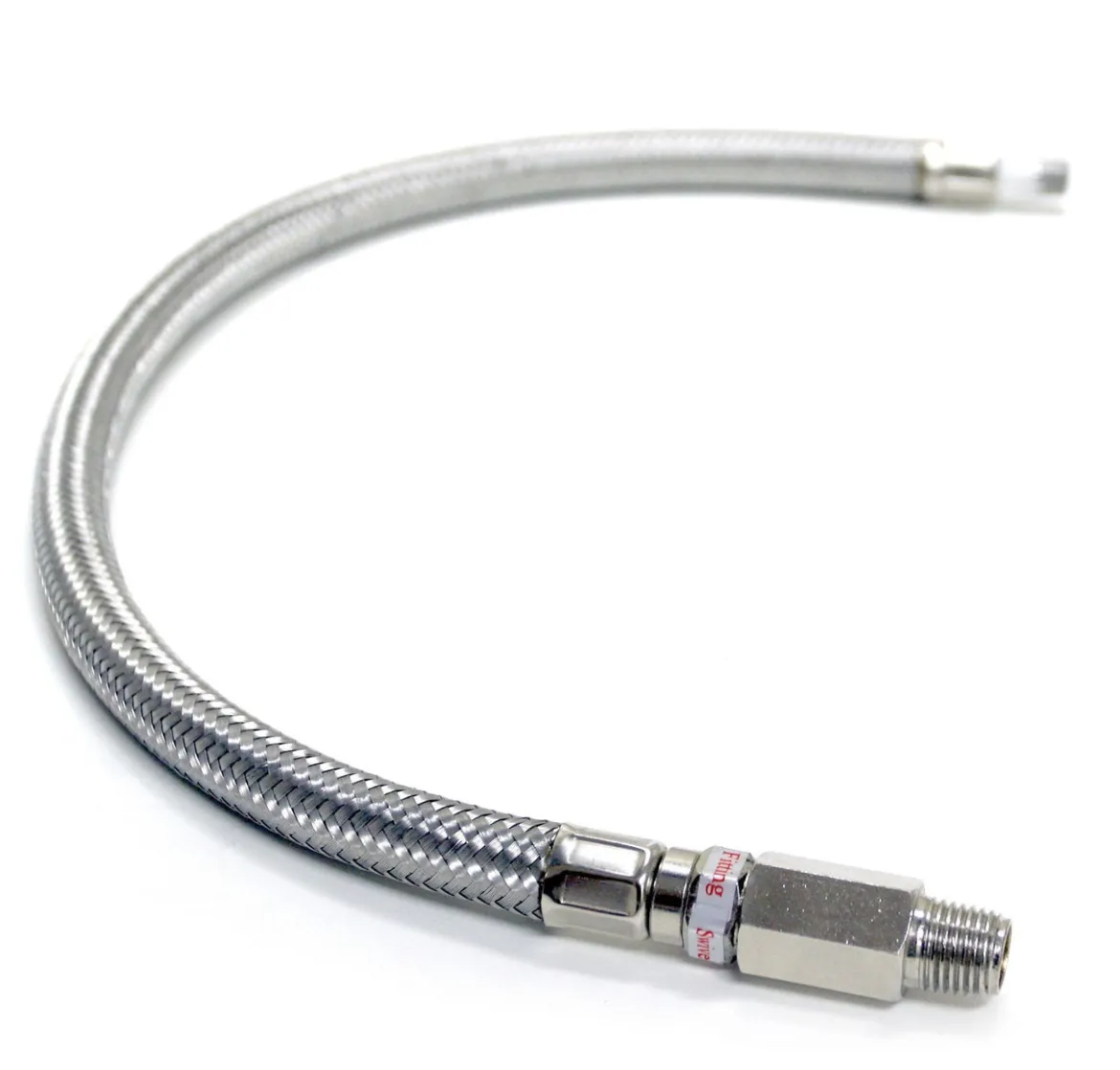 VIAIR 21-Inch Stainless Steel Braided Leader Hose with Check Valve (92793)