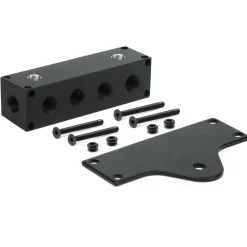 VIAIR 8-Port Billet Manifold with 1/8 BSPT and 1/4 NPT Ports Black (92827)