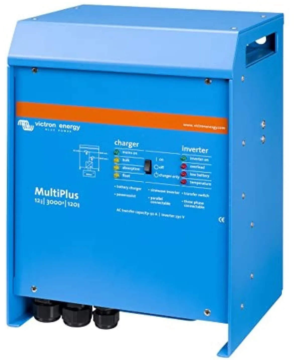 Victron MultiPlus 230V 3000VA 12V Pure Sine Wave Inverter (PMP123021010)