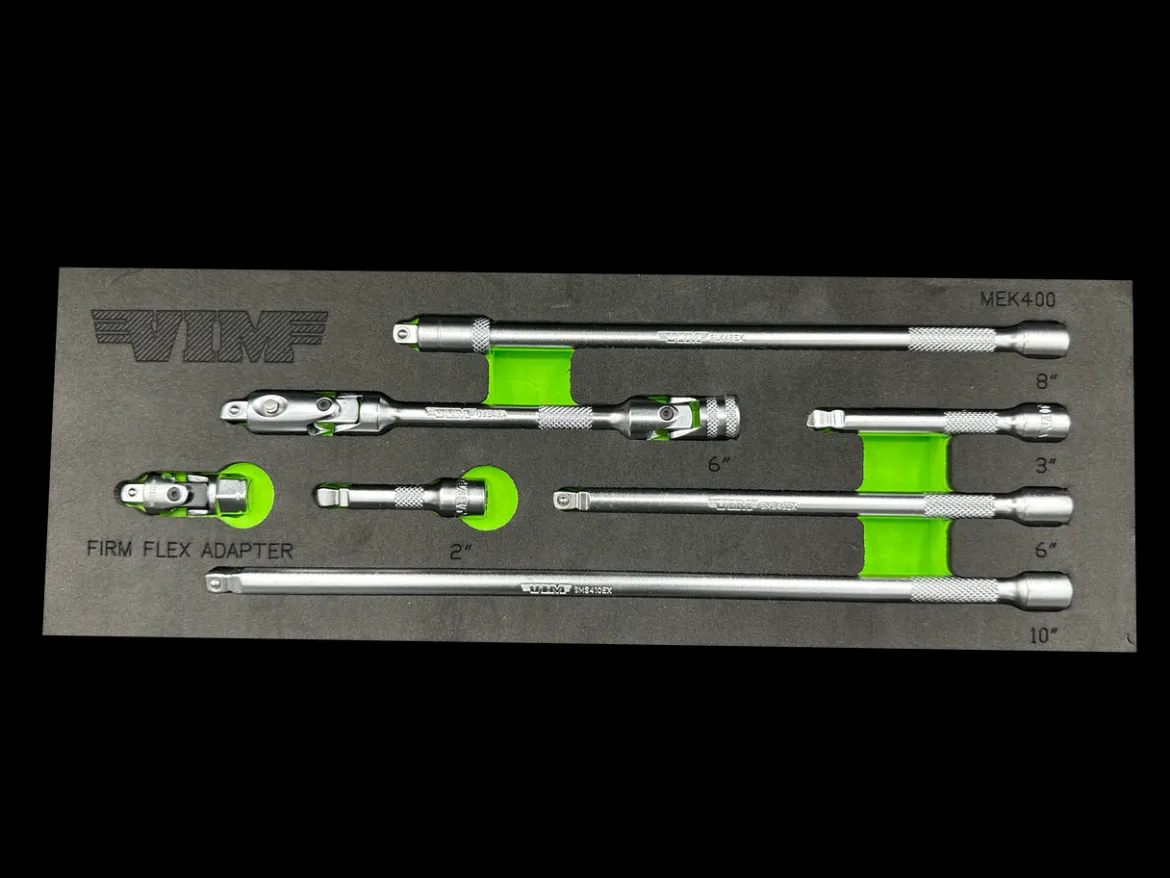 VIM Tools 7 Pc. 1/4" Drive Wobble Extension Set (MEK400)