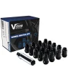 West Coast 12x1.5 Bulge Acorn Spline Lug Nuts 1.38" 5 Lug Install Kit Black, SD-14 (DPC55015SB)