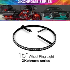 XKGLOW 15" RGB Wheel Ring Light XKchrome App Controlled (XK-WHEEL-15-PACK)