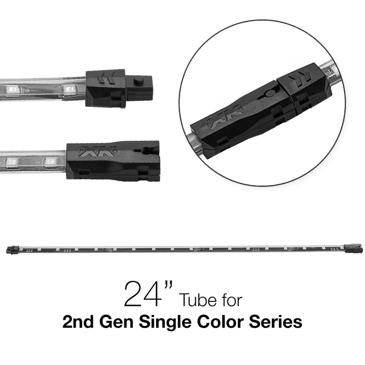 XKGLOW 24" Single Color LED Tube Ultra Slim Light Strip