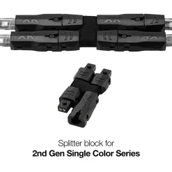 XKGLOW 1 to 3 Splitter Block Single Color Add-On Connector (XK-2P-SPLIT)
