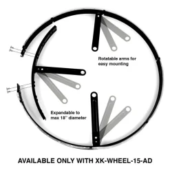 XKGLOW Adjustable RGB LED Wheel Ring Light 15-18" Diameter (XK-WHEEL-15-AD)