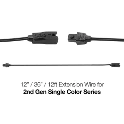 XKGLOW 12ft LED Extension Wire Single Color Add On (XK-2P-WIRE-12 , XK-2P-WIRE-12FT , XK-2P-WIRE-36)
