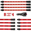 XKGLOW Interior and Underglow LED Accent Light Kit - 8pc 24" Tube + 4pc 8" Strip Single Color