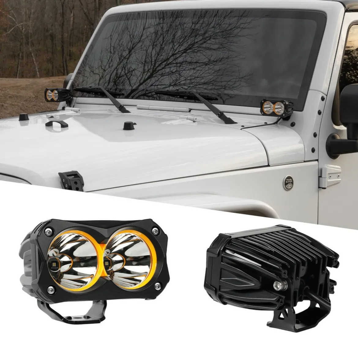 XKGLOW 2pc 2in 30W Spot Beam Offroad Cube Light Kit (XK067002-KIT)