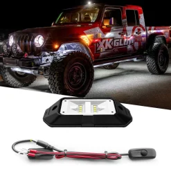 XKGLOW Pure White Rock Light Kit for Trucks Jeeps & Bronco