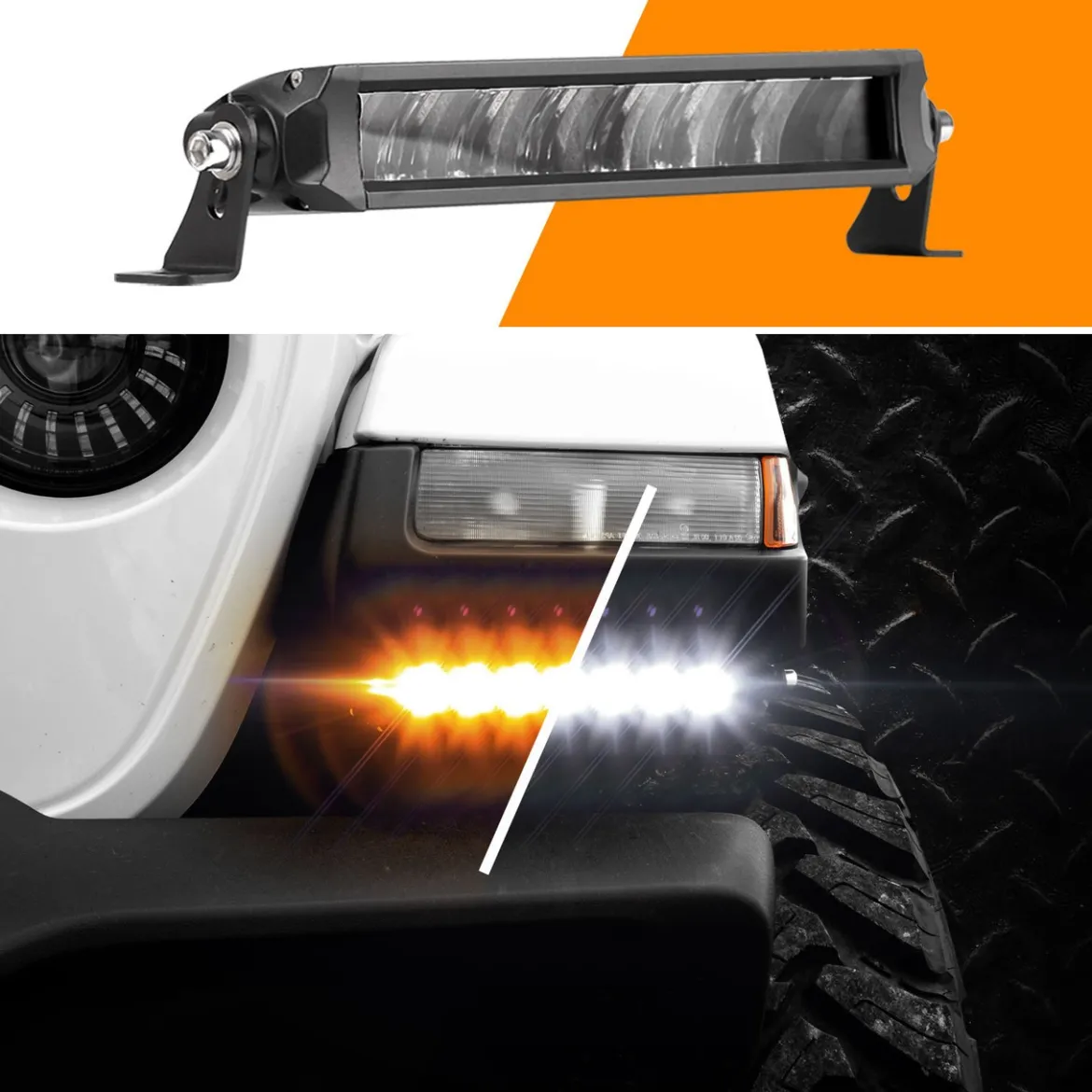 XKGLOW Razor Light Bar Fog+Strobe No Wire & Switch (XK064006-FS, XK064010-FS)