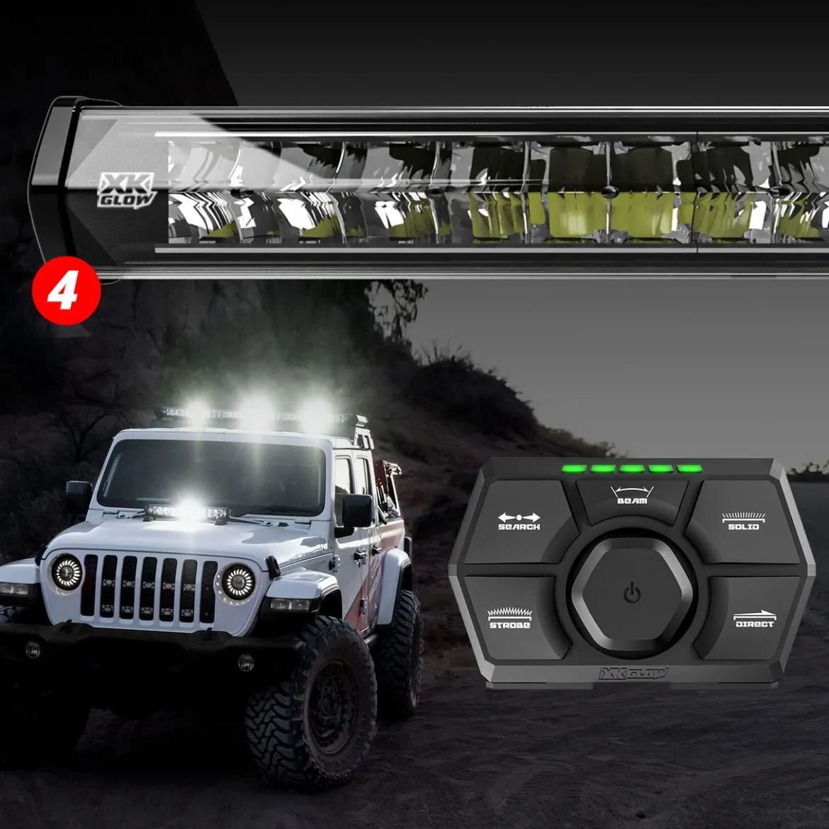 XKGLOW SAR360 Light Bar Kit - Emergency Search and Rescue Light System