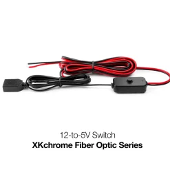 XKGLOW 12V to 5V Hardwire Harness for Fiber Optic Kit (XK-FO-12-TO-5)