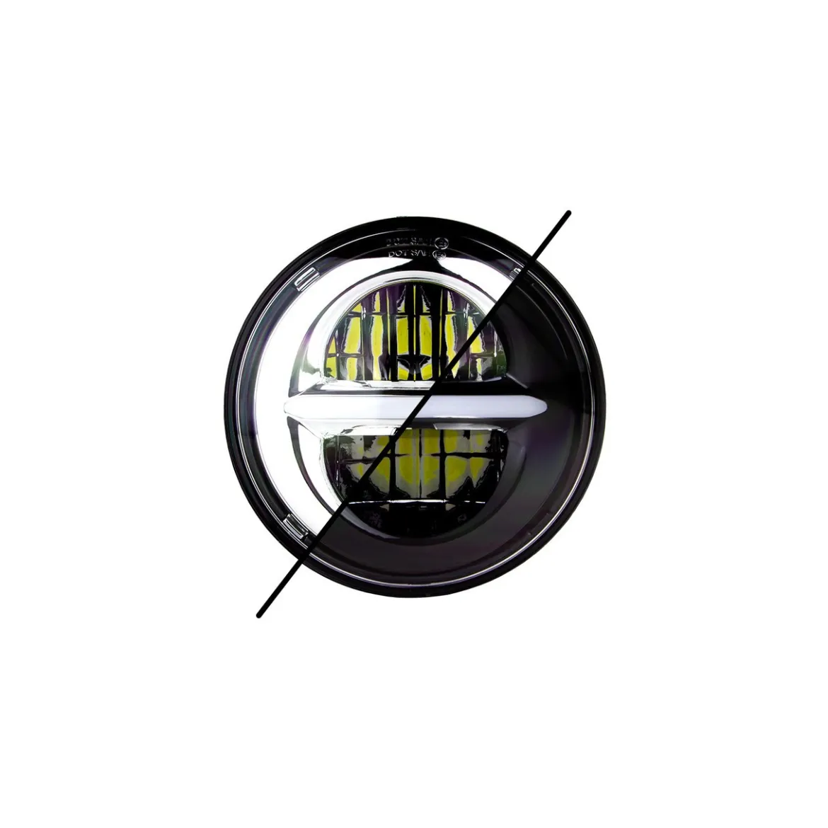 XKGLOW XKchrome 5.75" LED Motorcycle Headlight Add On Kit (XK-5IN-KIT-B-NC, XK-5IN-KIT-W-NC)