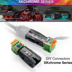 XKGLOW XKchrome 2 4-Pin DIY Hardwire Connectors (XK-4P-DIY)