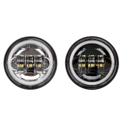 XKGLOW XKchrome Add-On Kit of 4.5" Driving Lights for Motorcycle(XK042011-B-NC, XK042011-W-NC)