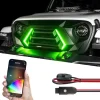 XKGLOW XKchrome Dual-mode LED Grill Kit for Jeep Wrangler JK/JL/Gladiator JT (XK-GRILL-JK1-DM, XK-GRILL-JL1-DM)