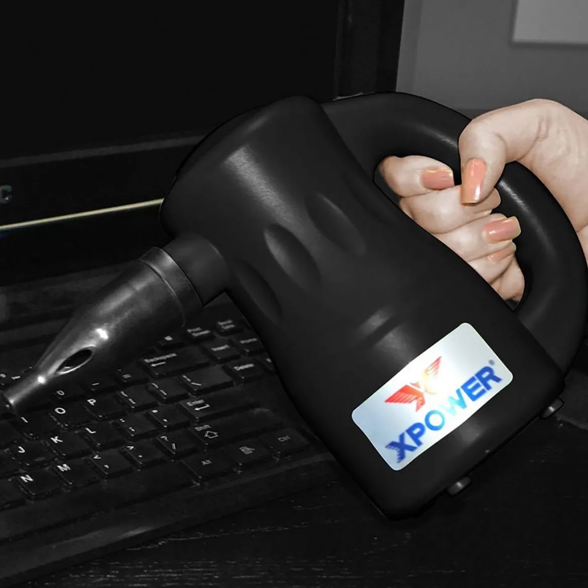 XPOWER A-2 Airrow Pro Multi-Use Powered Air Duster Canned Air Blower (A-2-Black)