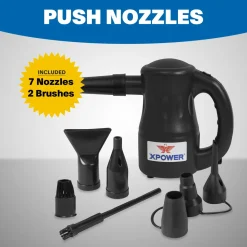 XPOWER A-2 Airrow Pro Multi-Use Powered Air Duster Canned Air Blower (A-2-Black)