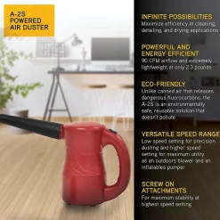 XPOWER A-2S Cyber Duster Multipurpose Powered Air Duster Blower (A-2S-Red)