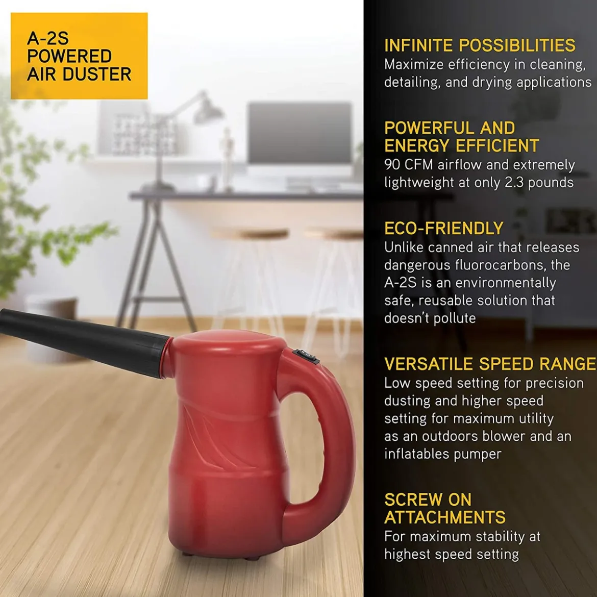 XPOWER A-2S Cyber Duster Multipurpose Powered Air Duster Blower (A-2S-Red)