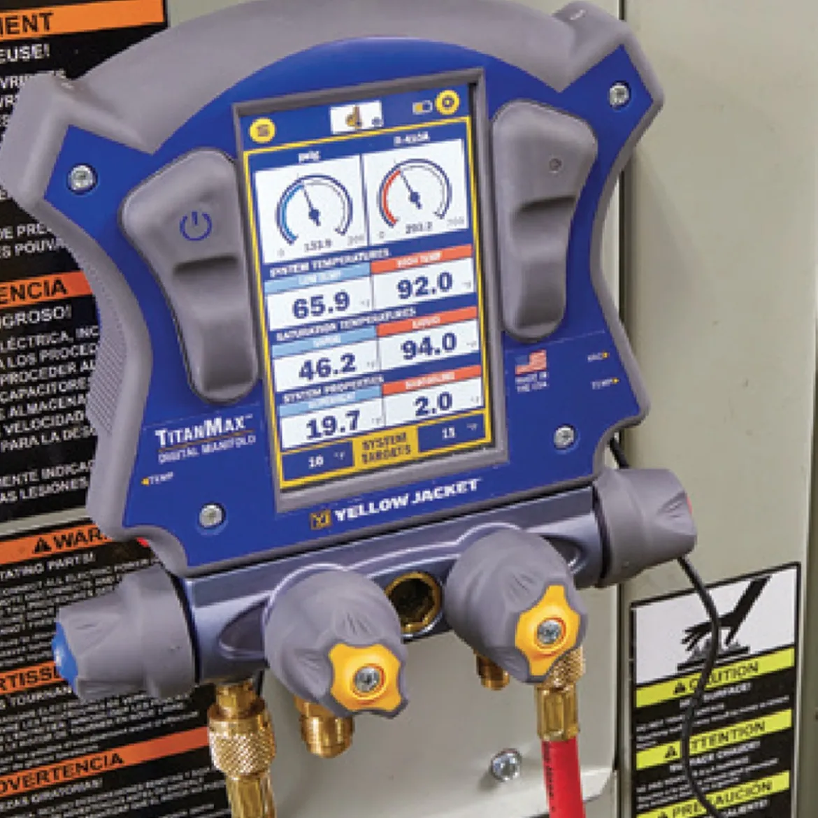 Yellow Jacket Digital Manifold Backpack Kit With Set Of 6 Plus Ii Hoses (40885)