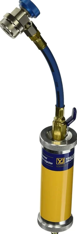 Yellow Jacket R-134A Auto Injector with Hose and Service Coupler, 4 oz (69567)