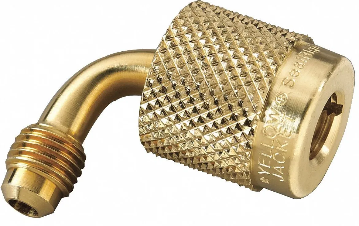 Yellow Jacket SealRight 1/4" Quick Coupler 90 Degree for HVAC (19209)